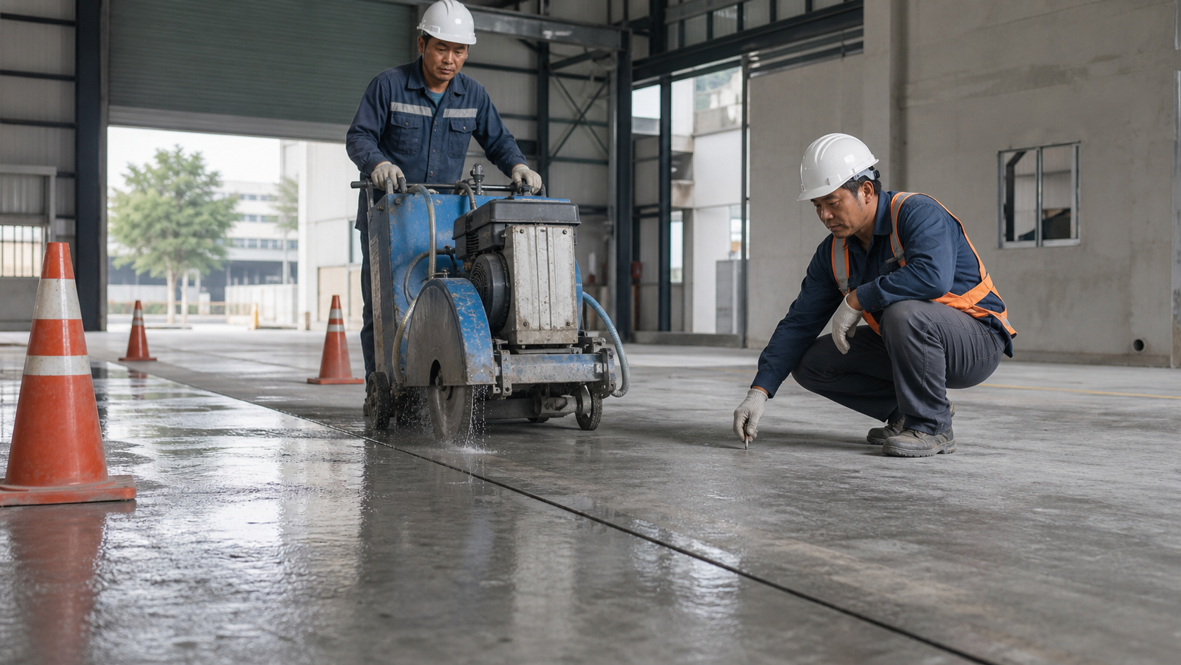 Cắt s&agrave;n b&ecirc; t&ocirc;ng tại Hải Dương bằng m&aacute;y cắt kim cương